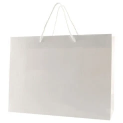 Color Gloss Laminated Tote (16" X 6" X 12") (Q26340) -Qualityimprint Shop Q26340 white shopping bags with logo 4