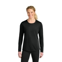 A4 Women's Cooling Performance Long Sleeve Tee (Q264332) -Qualityimprint Shop Q264332 black long sleeve t shirts with logo 9