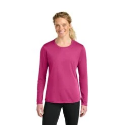 A4 Women's Cooling Performance Long Sleeve Tee (Q264332) -Qualityimprint Shop Q264332 fuchsia long sleeve t shirts with logo 8