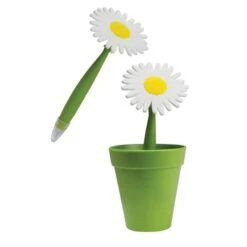 Potted Pens (Q267811) -Qualityimprint Shop Q267811 green daisy novelty pens with logo 7