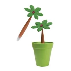 Potted Pens (Q267811) -Qualityimprint Shop Q267811 green palm tree novelty pens with logo 3