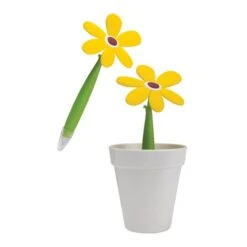 Potted Pens (Q267811) -Qualityimprint Shop Q267811 white buttercup novelty pens with logo 4