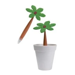 Potted Pens (Q267811) -Qualityimprint Shop Q267811 white palm tree novelty pens with logo 2