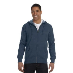 Econscious Men's Organic Heathered Fleece Full-Zip Hoodies (Q274811) -Qualityimprint Shop Q274811 water sweatshirts with logo 4