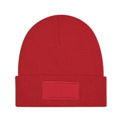 Eco Beanie (Q282122) -Qualityimprint Shop Q282122 front red beanies with logo 3
