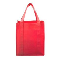 Super Mega Grocery Shopping Tote Bags - 13” W X 14-1/2" H (Q285711) -Qualityimprint Shop Q285711 red totebags with logo 5