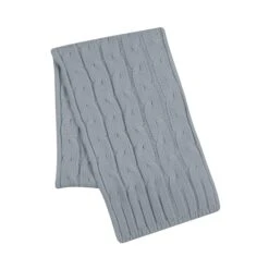 Cameron Cable Knit Scarf (Q289211) -Qualityimprint Shop Q289211 gray scraves with logo 3