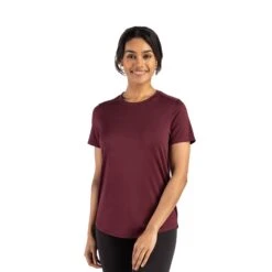 Cutter & Buck Coastline Epic Comfort Womens Short Sleeve Tee (Q304332) 11 Cutter & Buck Coastline Epic Comfort Womens Short Sleeve Tee (Q304332) -Qualityimprint Shop Q304332 bordeaux t shirts with logo 4