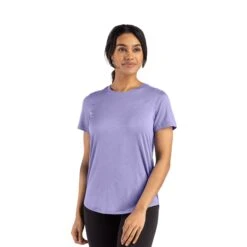 Cutter & Buck Coastline Epic Comfort Womens Short Sleeve Tee (Q304332) 13 Cutter & Buck Coastline Epic Comfort Womens Short Sleeve Tee (Q304332) -Qualityimprint Shop Q304332 hyacinth t shirts with logo 6