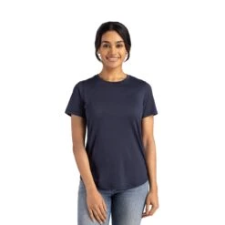 Cutter & Buck Coastline Epic Comfort Womens Short Sleeve Tee (Q304332) 14 Cutter & Buck Coastline Epic Comfort Womens Short Sleeve Tee (Q304332) -Qualityimprint Shop Q304332 navyblue t shirts with logo 7