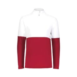 Holloway Youth Momentum Team Quarter-Zip Pullover (Q306222) -Qualityimprint Shop Q306222 scarletwhite pullovers with logo 9