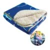 Extra Large Sherpa Lined Micro Mink Throw Blanket (Q331011)