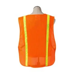 Lumen-X By Pyramex Safety Vest With Reflective Stripes (Q340511) -Qualityimprint Shop Q340511 back orange safety vests with logo 5