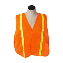 Lumen-X By Pyramex Safety Vest With Reflective Stripes (Q340511) -Qualityimprint Shop Q340511 front orange safety vests with logo 2