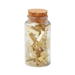 Binder Clips In Jars (Q350811) -Qualityimprint Shop Q350811 gold binder clips with logo 2