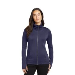 OGIO® ENDURANCE Ladies Modern Performance Jacket (Q360722) -Qualityimprint Shop Q360722 navy jackets with logo 3