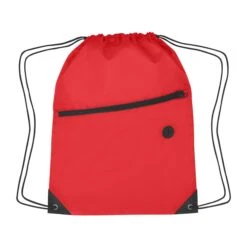 Hit Sports Pack With Front Zipper (13.5" W X 18" H) (Q368311) -Qualityimprint Shop Q368311 blank drawstring bags with logo 12 34f79b85 0211 4d30 b1a9 9d3c781d10e5