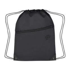 Hit Sports Pack With Front Zipper (13.5" W X 18" H) (Q368311) -Qualityimprint Shop Q368311 blank drawstring bags with logo 2 831064cc ea69 44eb 885c b122406db7df