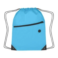 Hit Sports Pack With Front Zipper (13.5" W X 18" H) (Q368311) -Qualityimprint Shop Q368311 blank drawstring bags with logo 3 118632c4 1025 4aa6 9f8c ea3d5ac18be1