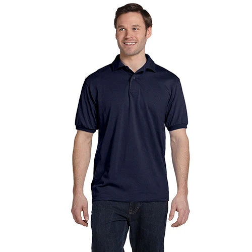 Hanes 5.2 Oz. 50/50 ComfortBlend® EcoSmart® Jersey Knit Polo (Q375576) 8 Hanes 5.2 Oz. 50/50 ComfortBlend® EcoSmart® Jersey Knit Polo (Q375576) - Image 8
