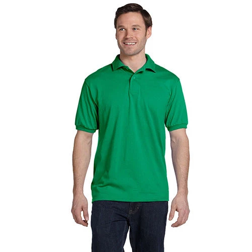 Hanes 5.2 Oz. 50/50 ComfortBlend® EcoSmart® Jersey Knit Polo (Q375576) 9 Hanes 5.2 Oz. 50/50 ComfortBlend® EcoSmart® Jersey Knit Polo (Q375576) - Image 9