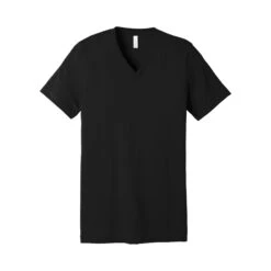 BELLA+CANVAS ® Unisex Jersey Short Sleeve V-Neck Tee (Q377922) -Qualityimprint Shop Q377922 black v neck t shirts with logo 12