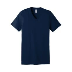 BELLA+CANVAS ® Unisex Jersey Short Sleeve V-Neck Tee (Q377922) -Qualityimprint Shop Q377922 navy v neck t shirts with logo 8