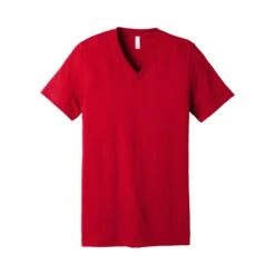 BELLA+CANVAS ® Unisex Jersey Short Sleeve V-Neck Tee (Q377922) -Qualityimprint Shop Q377922 red v neck t shirts with logo 7