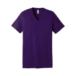 BELLA+CANVAS ® Unisex Jersey Short Sleeve V-Neck Tee (Q377922) -Qualityimprint Shop Q377922 teampurple v neck t shirts with logo 6