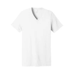 BELLA+CANVAS ® Unisex Jersey Short Sleeve V-Neck Tee (Q377922) -Qualityimprint Shop Q377922 white v neck t shirts with logo 4