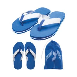 Deluxe Flip Flops (Q378811) -Qualityimprint Shop Q378811 blue flip flops with logo 6