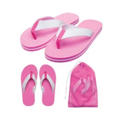 Deluxe Flip Flops (Q378811) -Qualityimprint Shop Q378811 pink flip flops with logo 8