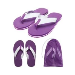 Deluxe Flip Flops (Q378811) -Qualityimprint Shop Q378811 purple flip flops with logo 7