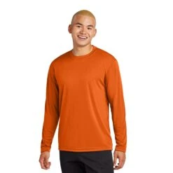 Sport-Tek® Long Sleeve PosiCharge® Competitor™ Tee (Q383465) -Qualityimprint Shop Q383465 DeepOrange T shirts with logo 1