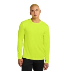 Sport-Tek® Long Sleeve PosiCharge® Competitor™ Tee (Q383465) -Qualityimprint Shop Q383465 NeonYellow T shirts with logo 1