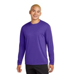 Sport-Tek® Long Sleeve PosiCharge® Competitor™ Tee (Q383465) -Qualityimprint Shop Q383465 Purple T shirts with logo 1