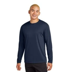 Sport-Tek® Long Sleeve PosiCharge® Competitor™ Tee (Q383465) -Qualityimprint Shop Q383465 TrueNavy T shirts with logo 1