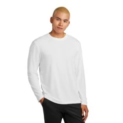 Sport-Tek® Long Sleeve PosiCharge® Competitor™ Tee (Q383465) -Qualityimprint Shop Q383465 White T shirts with logo 1
