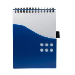 Pp Two Tone Dot Jotters (Q386811) -Qualityimprint Shop Q386811 blue jotters with logo 3