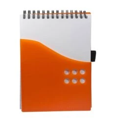 Pp Two Tone Dot Jotters (Q386811) -Qualityimprint Shop Q386811 orange jotters with logo 5