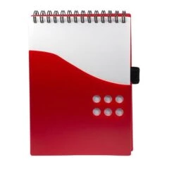Pp Two Tone Dot Jotters (Q386811) -Qualityimprint Shop Q386811 red jotters with logo 6