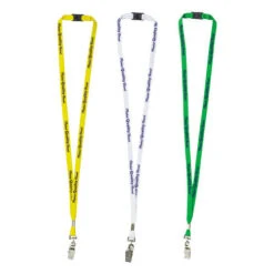 3/8" Silkscreen Lanyard And Badge Holder Attachment With Swivel (Q403235)