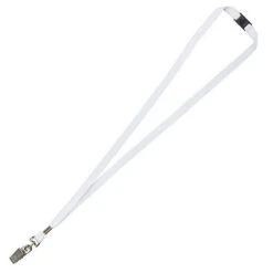 3/8" Silkscreen Lanyard And Badge Holder Attachment With Swivel (Q403235) -Qualityimprint Shop Q403235 3 white