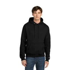 Champion® Powerblend® Pullover Hoodie (Q403332) -Qualityimprint Shop Q403332 black sweatshirts with logo 15