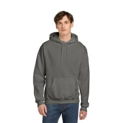 Champion® Powerblend® Pullover Hoodie (Q403332) -Qualityimprint Shop Q403332 stonegrey sweatshirts with logo 4