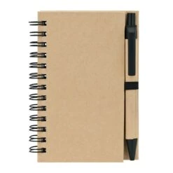 Notebook & Pen Set (Q403965) -Qualityimprint Shop Q403965 black blank notebooks withlogo 3