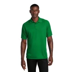Sport-Tek® Dry Zone® Raglan Polo Shirt (Q405311) -Qualityimprint Shop Q405311 KellyGreen Polo Shirts with logo 1