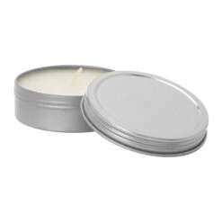 2 Oz. Scented Candle In Screw-Top Metal Tin (Q407111) -Qualityimprint Shop Q407111 silver tone candles with logo 2
