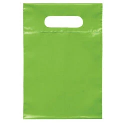 Die Cut Handle Bag (7" X 10.5") (Q413776) -Qualityimprint Shop Q413776 lime shopping bags with logo 7