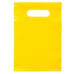 Die Cut Handle Bag (7" X 10.5") (Q413776) -Qualityimprint Shop Q413776 yellow shopping bags with logo 13